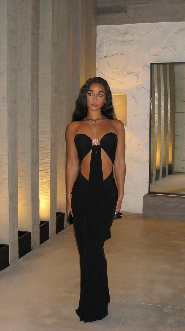 Bandeau Maxi Dress | Christopher Esber Bezel-Quartz Dress| Geneviève's