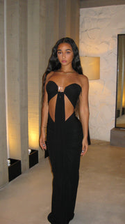 Bandeau Maxi Dress | Christopher Esber Bezel-Quartz Dress| Geneviève's
