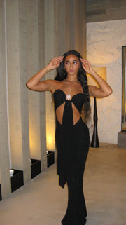 Bandeau Maxi Dress | Christopher Esber Bezel-Quartz Dress| Geneviève's